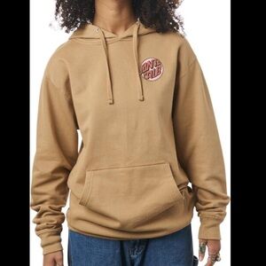Santa Cruz Women’s Hoodie. Size Medium. Sand Color. Relaxed Fit Kangaroo Pockets